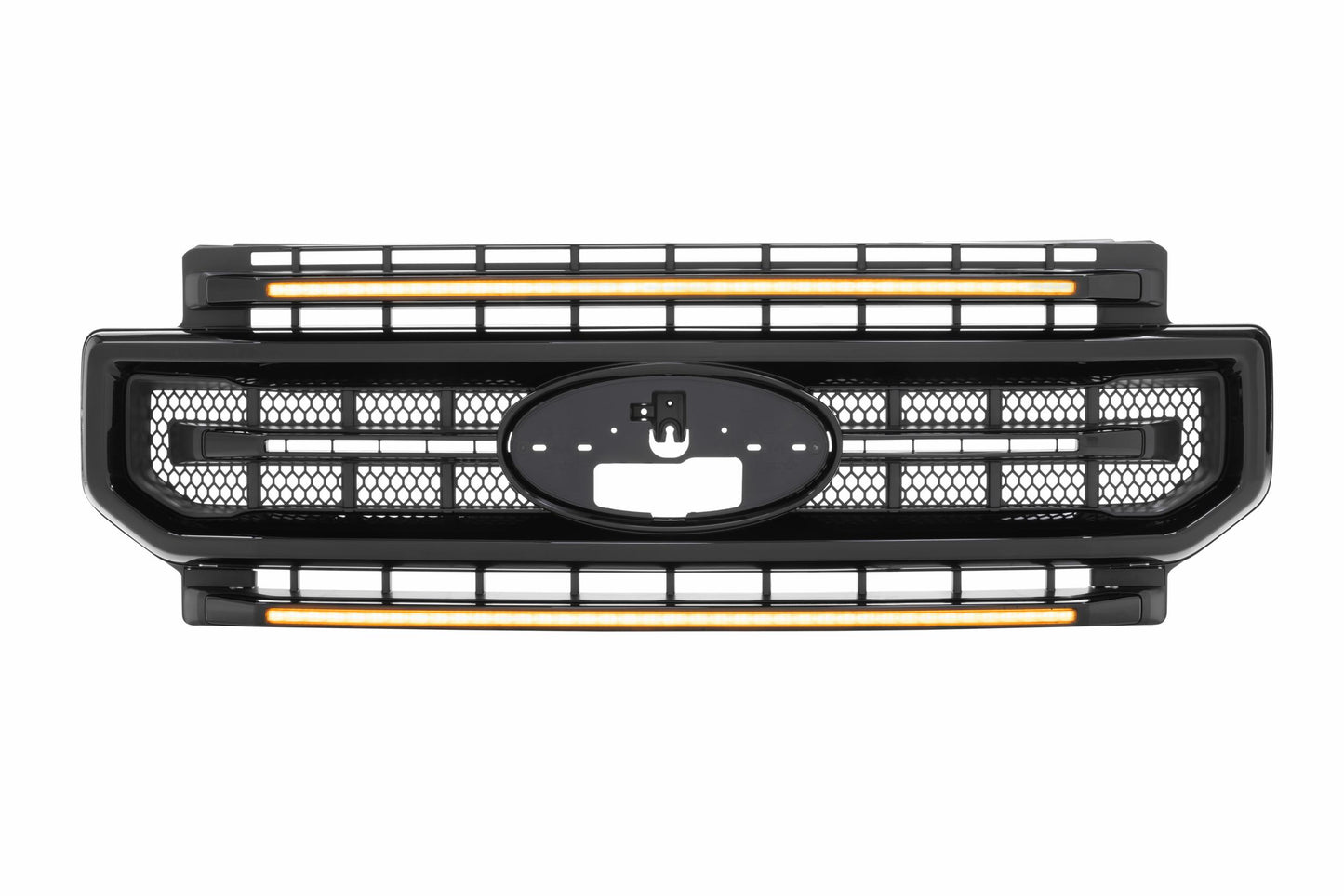 XBG LED Grille: Ford Super Duty (20-22) (Gloss Black / Amber DRL)