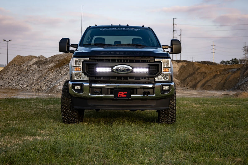 LED Light Kit Grille Mount | 10 Inch Black | Slimline | Ford F-250 Super Duty (20-22)