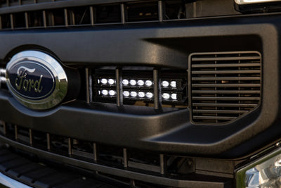 LED Light Kit Grille Mount | 10 Inch Black | Slimline | Ford F-250 Super Duty (20-22)