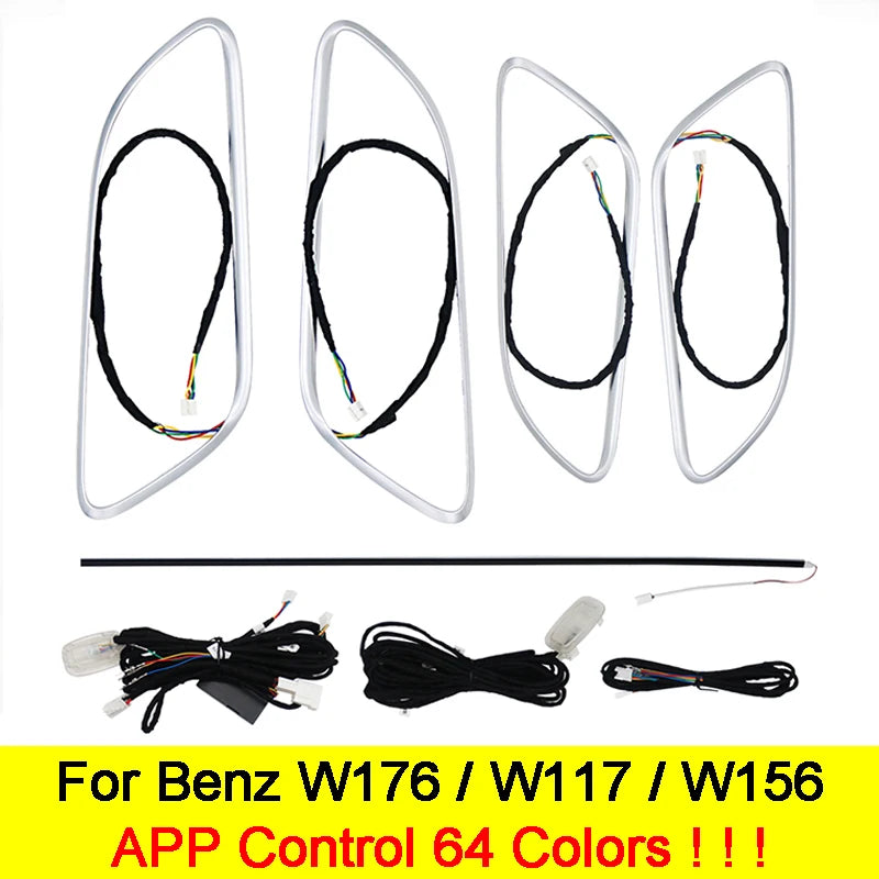 CLA Series 12-64 Colors Air Vent Ambient Lights for Mercedes W117 W156 W176