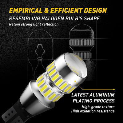 AUXITO 2Pcs 2000LM T15 LED Lamp Light W16W LED Canbus No Error 4014 42-SMD 912 921 Bulb Car Backup Reverse Light Auto Lamp 6000K