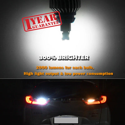 Premium T15 LED 6000k White CANBUS Error Free 912 W16W Car Reverse Turn Signal Brake