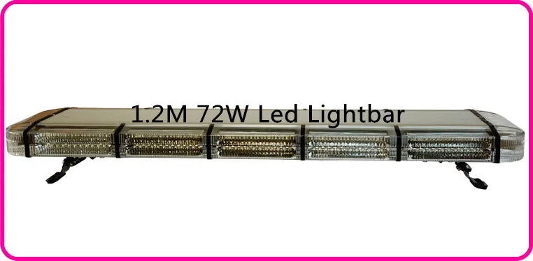 High intensity 47-inch 72W Led Car warning lightbar, fire truck emergency light bar, police strobe lights,waterproof