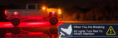 Multicolor Rock Lights Underglow for Trucks 4/6/8/10/12 Pods App Control 12V Off-Road Light Kit Jeep UTV SUV ATV RZR Trail Rig