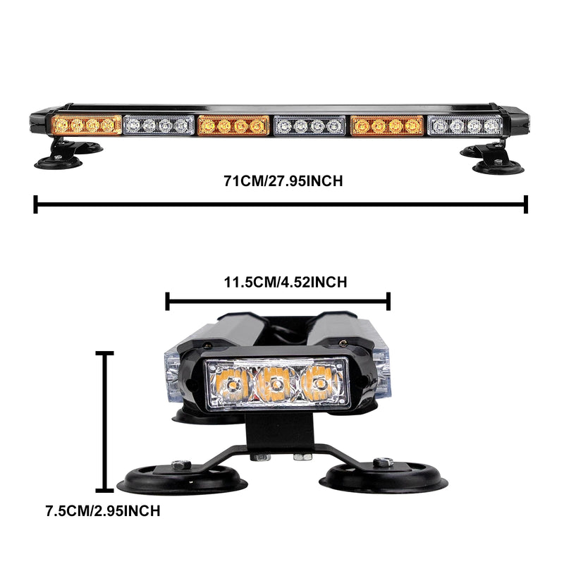 29.5" 54 LED Emergency Flashing Strobe Lamp Warning Light