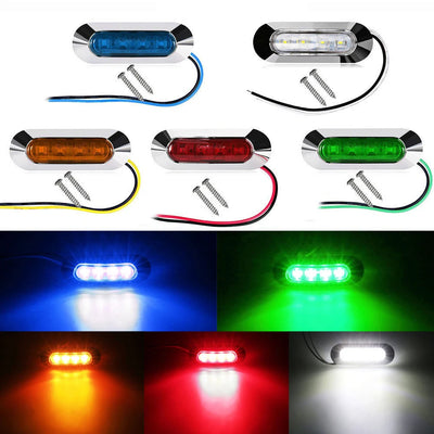 4LED Side Marker Indicator Light Waterproof Clearance Lamp for Truck Trailer Boat