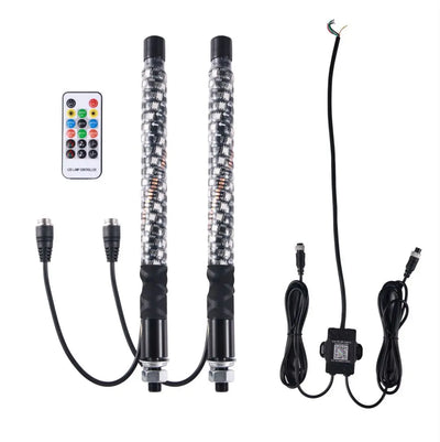 2PCS 1FT LED Whip Antennas UTV, ATV, Off Road RZR