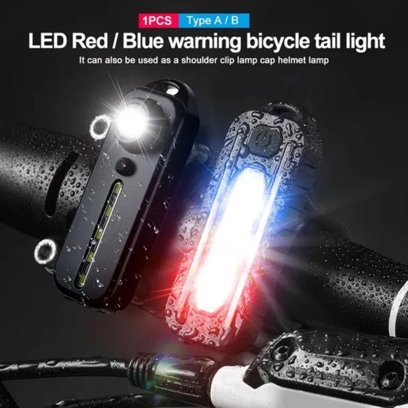 LED Red Blue Shoulder Police Light Flashing Bike Warning lights