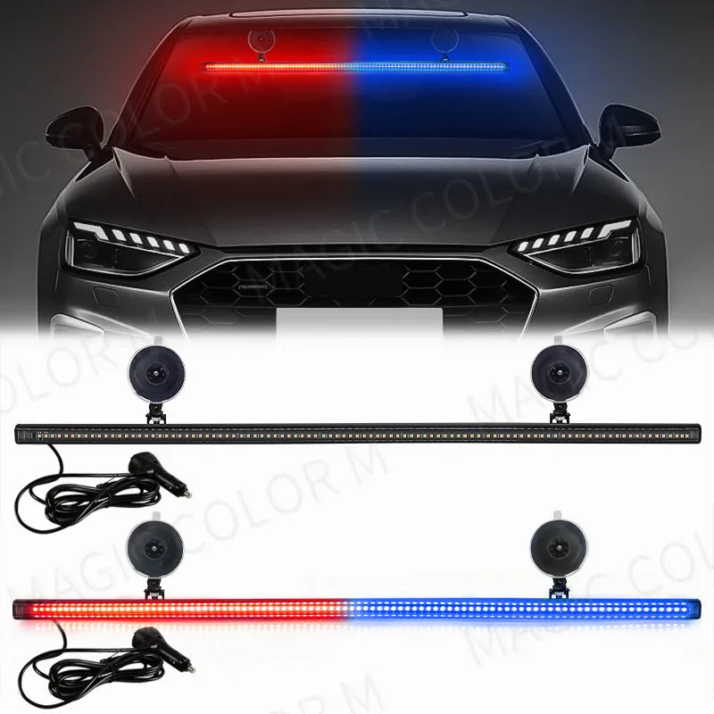 96 LED Strobe Lights For Emergency Flash Windshield Bar Red Blue Amber White Green