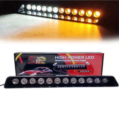 12V Emergency Flasher Dashboard Interior Windshield Flash 12 LED Flashing Modes