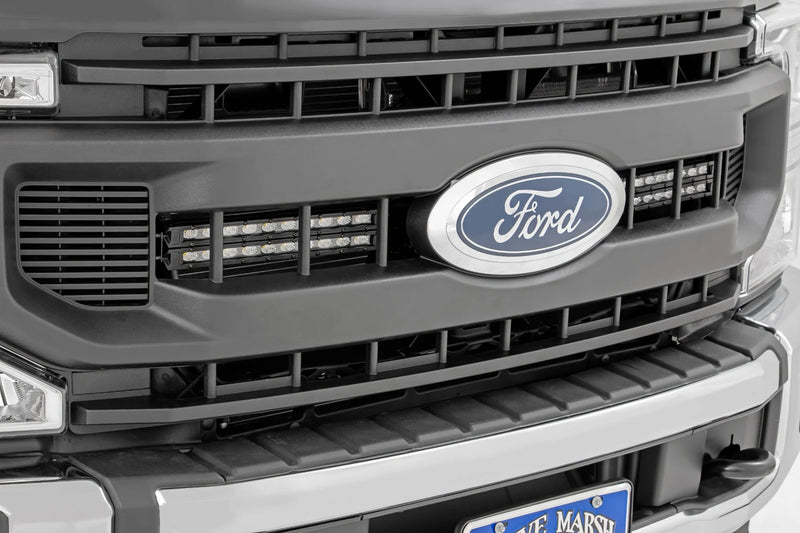 LED Light Kit Grille Mount | 10 Inch Black | Slimline | Ford F-250 Super Duty (20-22)