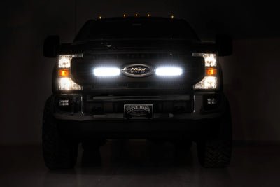 LED Light Kit Grille Mount | 10 Inch Black | Slimline | Ford F-250 Super Duty (20-22)