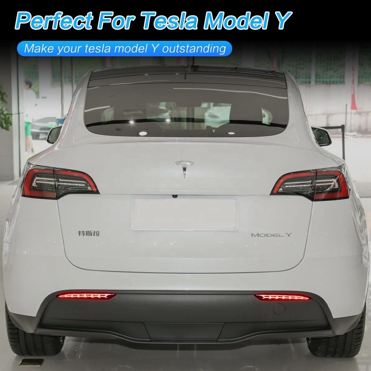 Tesla Model 3/Y Rear Bumper Fishbone Style Tail Light – www ...