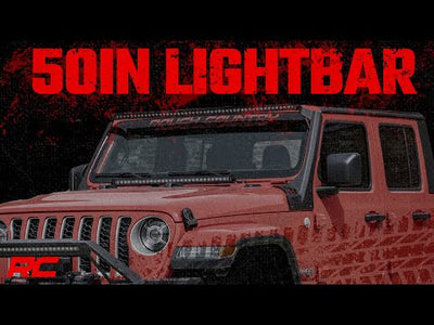 Rough Country Windshield Mounts 50” Light Bar Jeep Wrangler JL 2018-2023/Jeep Gladiator 2020-2023