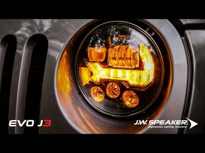 JW SPEAKER MODEL EVO J3 JEEP WRANGLER LED HEADLIGHTS