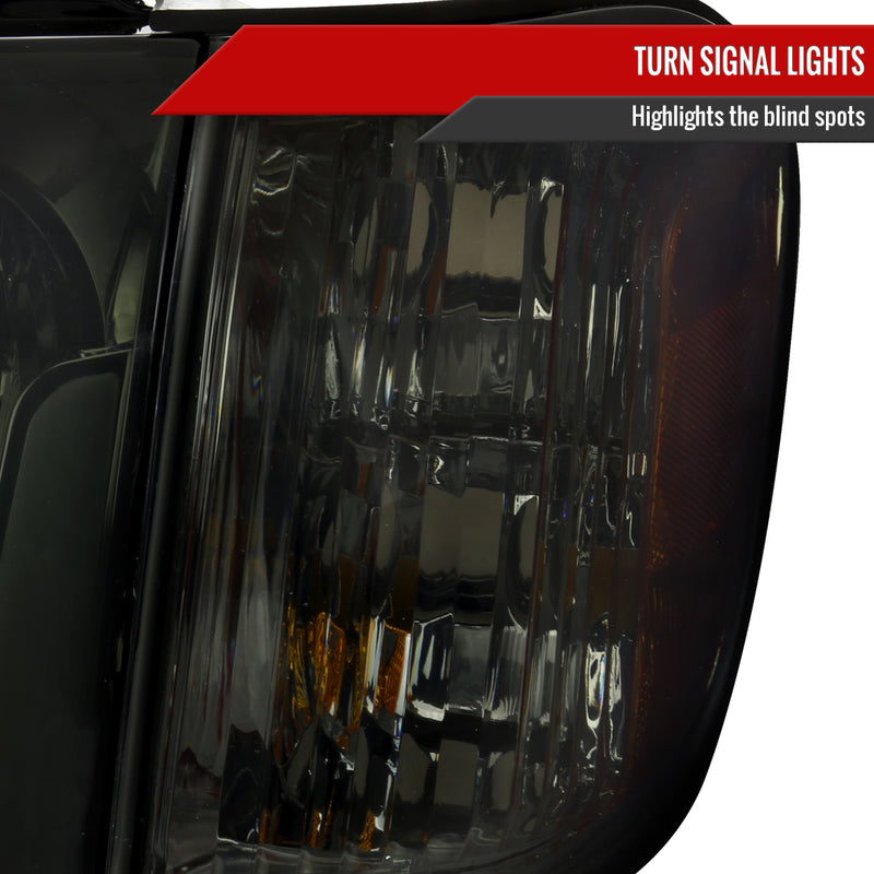 05-07 SEQUOIA LED BAR HEADLIGHT CORNER LIGHT COMBO CHROME HOUSING AND SMOKED LENS - USES STOCK BULBS