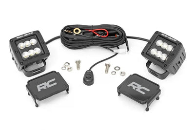 BLACK SERIES LED LIGHT PAIR 2-INCH SQUARE