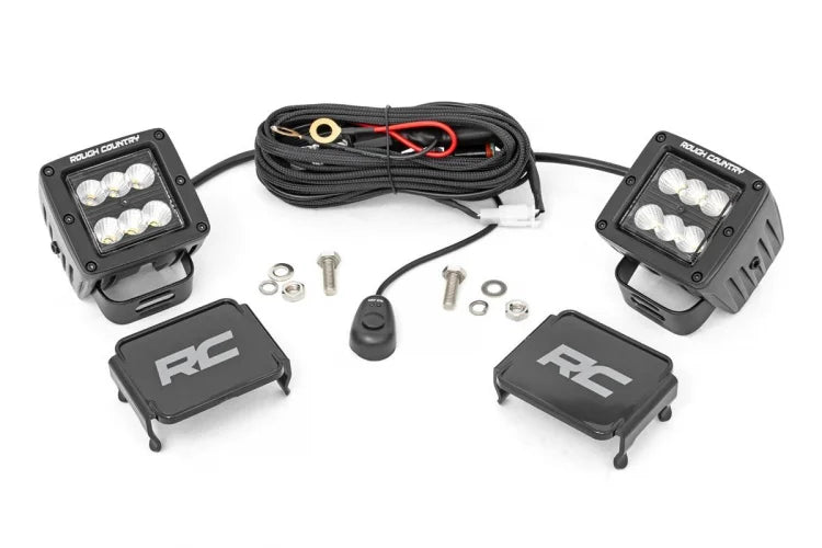 BLACK SERIES LED LIGHT PAIR 2-INCH SQUARE