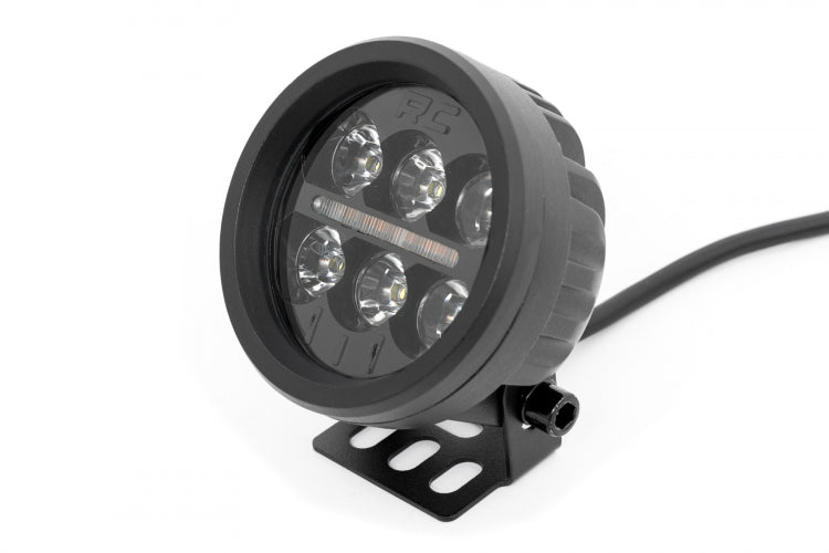 Rough Country BLACK SERIES ROUND LED LIGHT PAIR 3.5 INCH | AMBER DRL