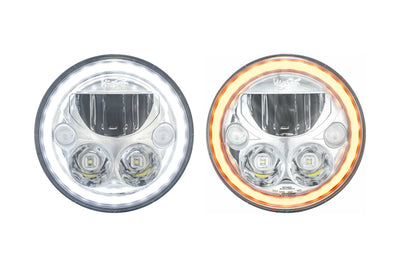 Vision X LED Headlights: Jeep Wrangler JK (07-16) (Set / 7in Round / Black / White Halo)
