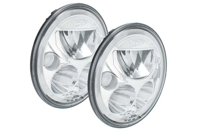 Vision X LED Headlights: Jeep Wrangler JK (07-16) (Set / 7in Round / Black / White Halo)