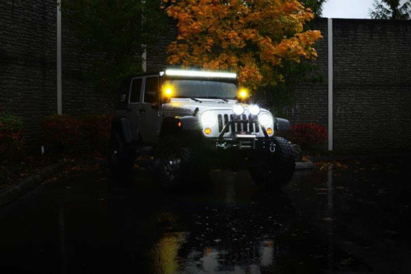 Vision X LED Headlights: Jeep Wrangler JK (07-16) (Set / 7in Round / Black / White Halo)