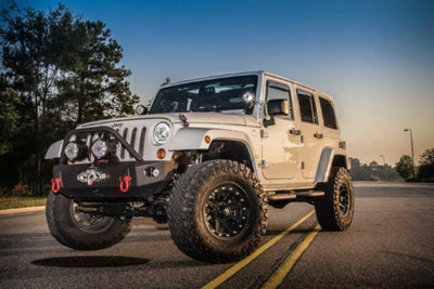 Vision X LED Headlights: Jeep Wrangler JK (07-16) (Set / 7in Round / Black / White Halo)