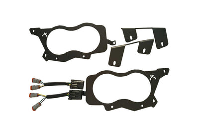 Vision X LED Headlights: Polaris RZR (14-16) (4x XIL-OPRH110 / Brackets / Wiring)