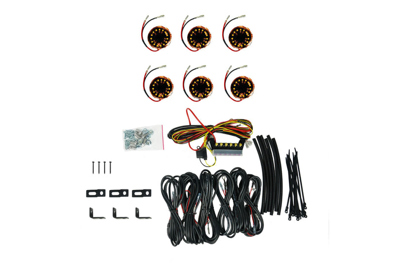 Cyclone Rock Light System w/ Wiring (6 Pcs / Red)