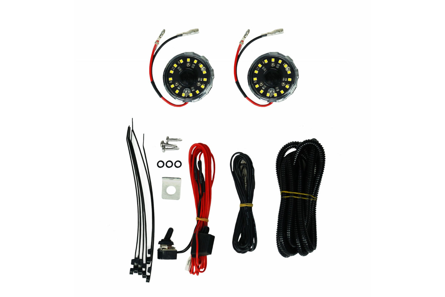 Cyclone Rock Light System w/ Wiring (6 Pcs / Red)