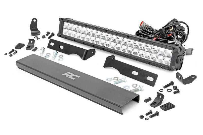 LED Light Kit | Bumper Mount | 20" Chrome Dual Row | Amber DRL | Jeep Grand Cherokee WK2 (11-20)