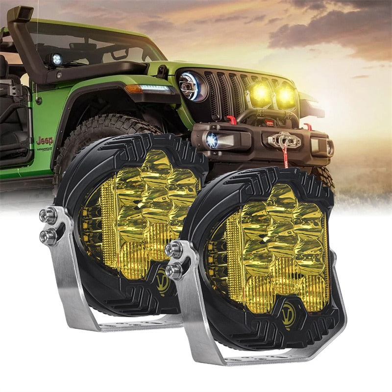 5 inch Work Lights Motorcycle Led Fog Lights Off-road Combo DRL Pods