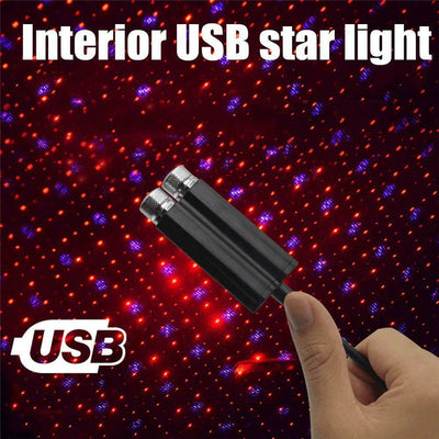 Car Roof Star Light Interior USB LED  Atmosphere Projector Decoration Night  Galaxy Lights