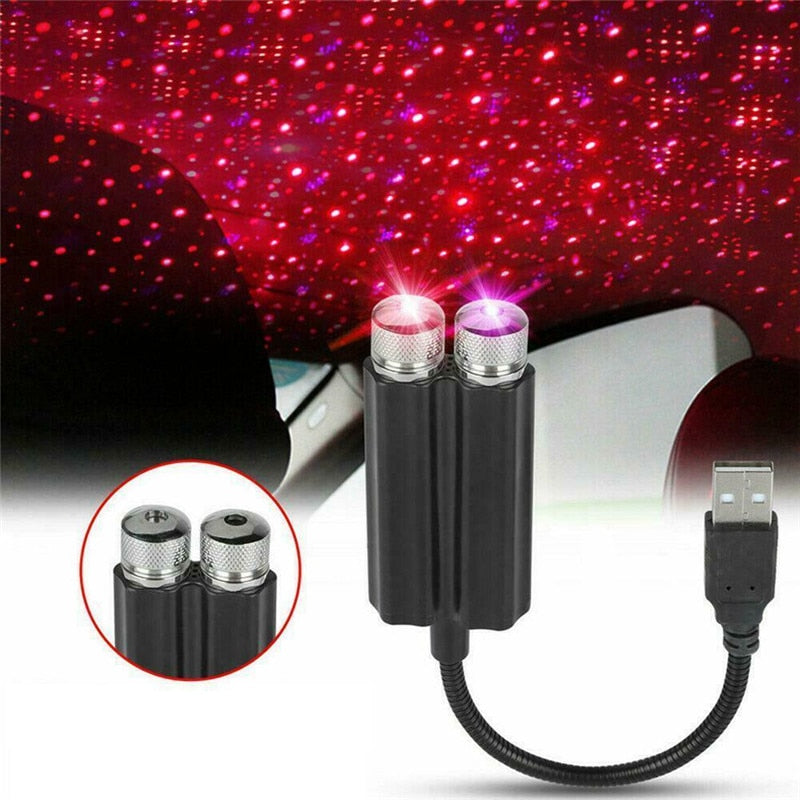 Car Roof Star Light Interior USB LED  Atmosphere Projector Decoration Night  Galaxy Lights