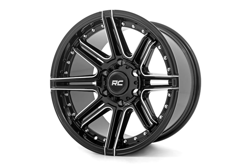 Rough Country 88 Series Wheel | One-Piece | Gloss Black | 20x10 | 8x170 | -19mm