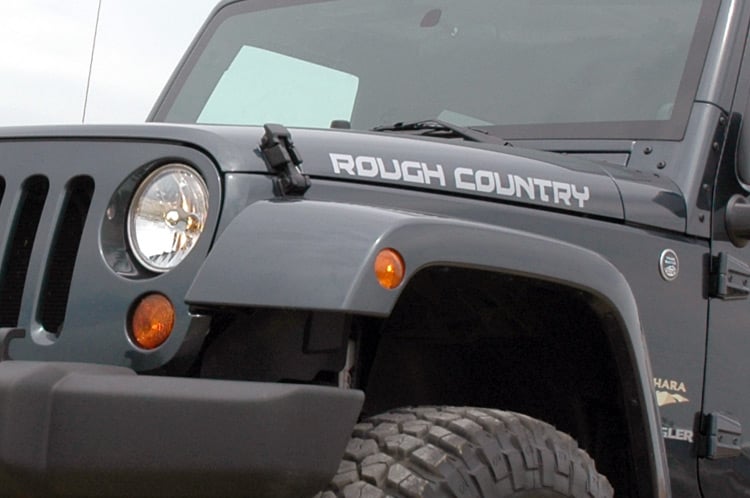 Rough Country Decal | 27 Inch Fender | Gray