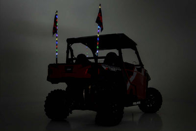 ROUGH COUNTRY MULTI-COLOR LED WHIP | 4' LONG | PAIR