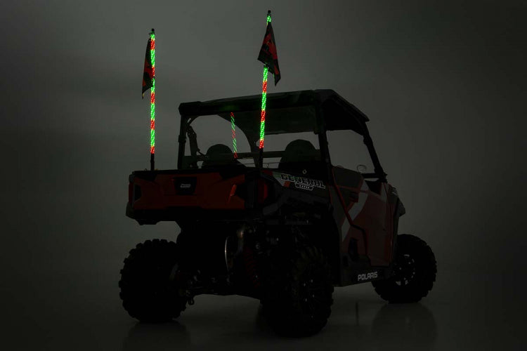 ROUGH COUNTRY MULTI-COLOR LED WHIP | 4&