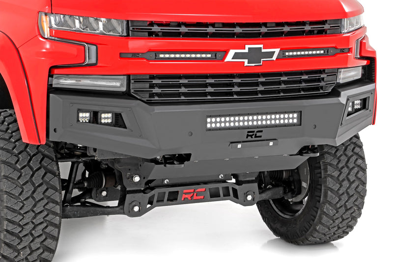 High Clearance Front Bumper | LED Lights & Skid Plate | Chevy Silverado 1500 (19-22)