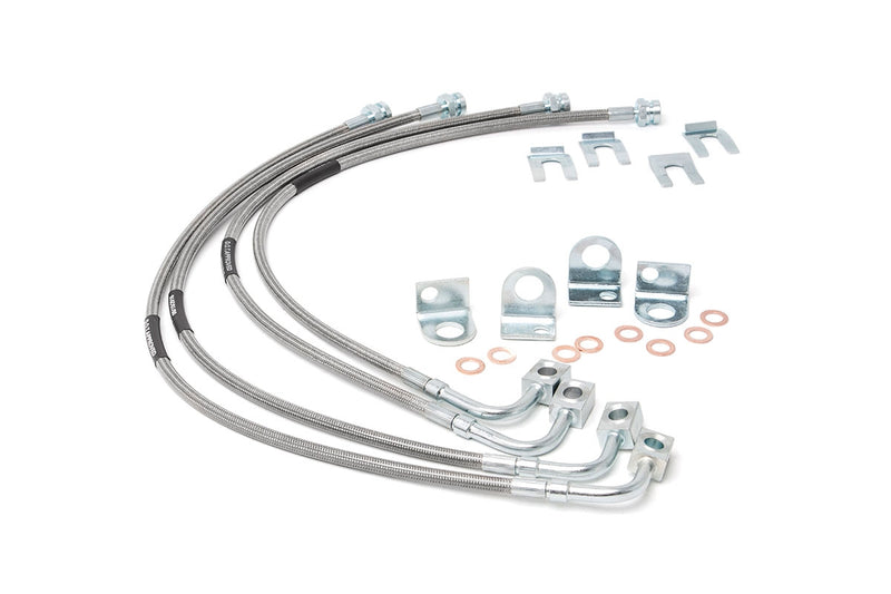 Brake Lines | Stainless | FR & RR | 4-6 Inch Lift | Jeep Wrangler JK (07-18)