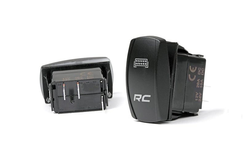 Rocker Switch | 2x1 with Logo | Blue Back Light