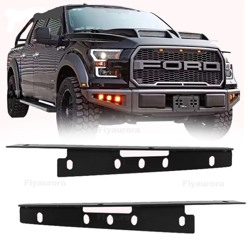 2017-2019 Off-Road triple LED Fog Lights Ford F-150 SVT Raptor Brackets