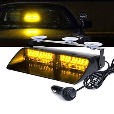 Police Lights Car LED Strobe Light Red/Blue Amber/White Signal Lamps Windshield Warning Light 12V