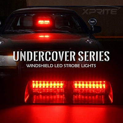 Police Lights Car LED Strobe Light Red/Blue Amber/White Signal Lamps Windshield Warning Light 12V