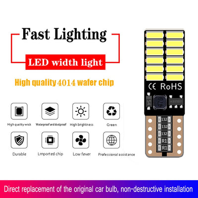 10x T10 6500K LED's error-free light bulbs