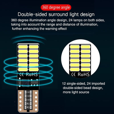 10x T10 6500K LED's error-free light bulbs