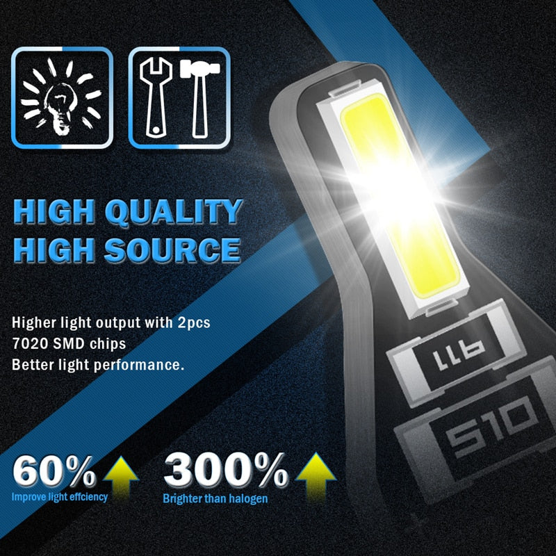 Super Bright 2x T10 LED Car 12V White