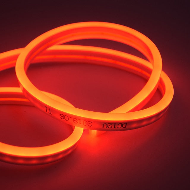 6mm Narrow Neon light 12V LED Strip  120LED Flexible Tube Waterproof for DIY Decoration Lights