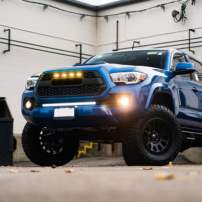 White/amber 12v Front Grille Lighting 16-20 Toyota Tacoma w/TRD Pro Grill ONLY Front Grille DRL