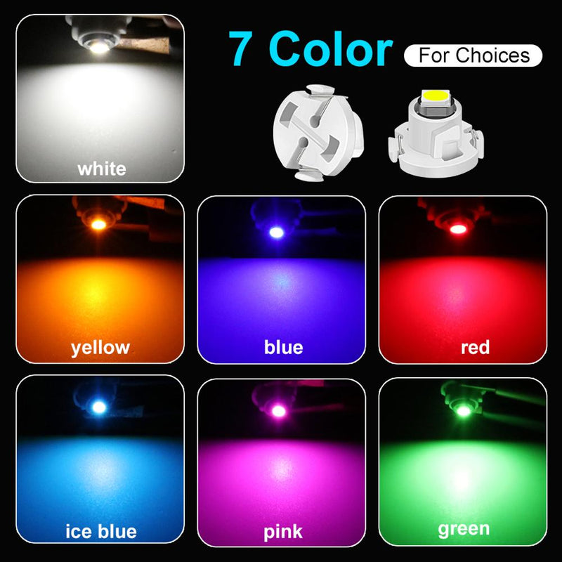 10Pcs T3 LED T4.2 T4.7 Led Bulb 3030SMD Car Cluster Dashboard